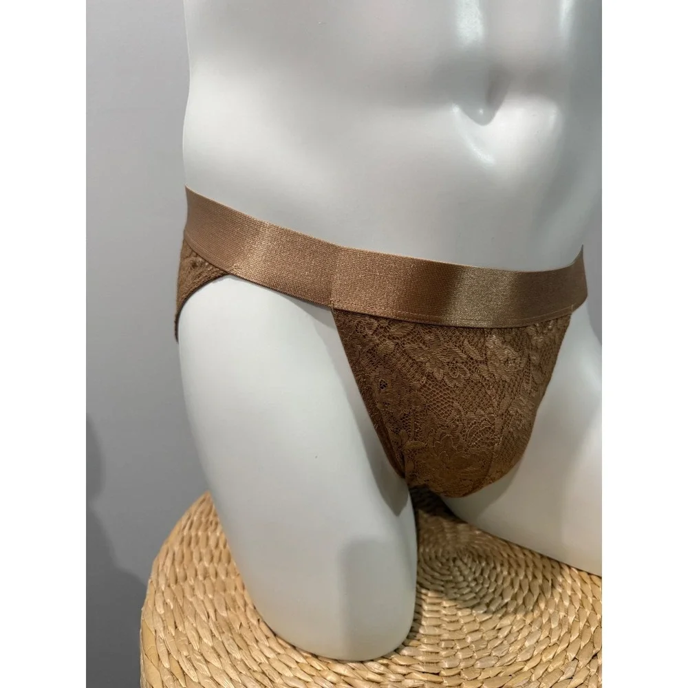 Cosabella Never Say Never Men's Sports Brief Sheer Lace Brief Quattro NWT L